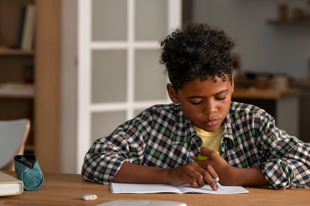 kid studying